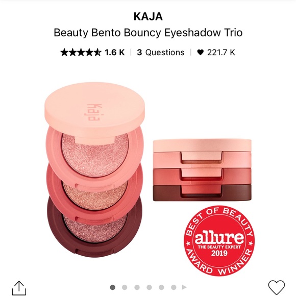 Kaja Beauty Bento Bouncy Eyeshadow Trio (Orange Blossom) - Picture 2 of 2